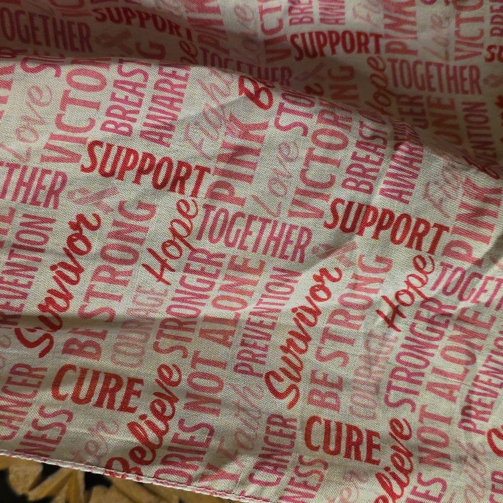 Pink and White Women's Scarf - Picture 3 of 3